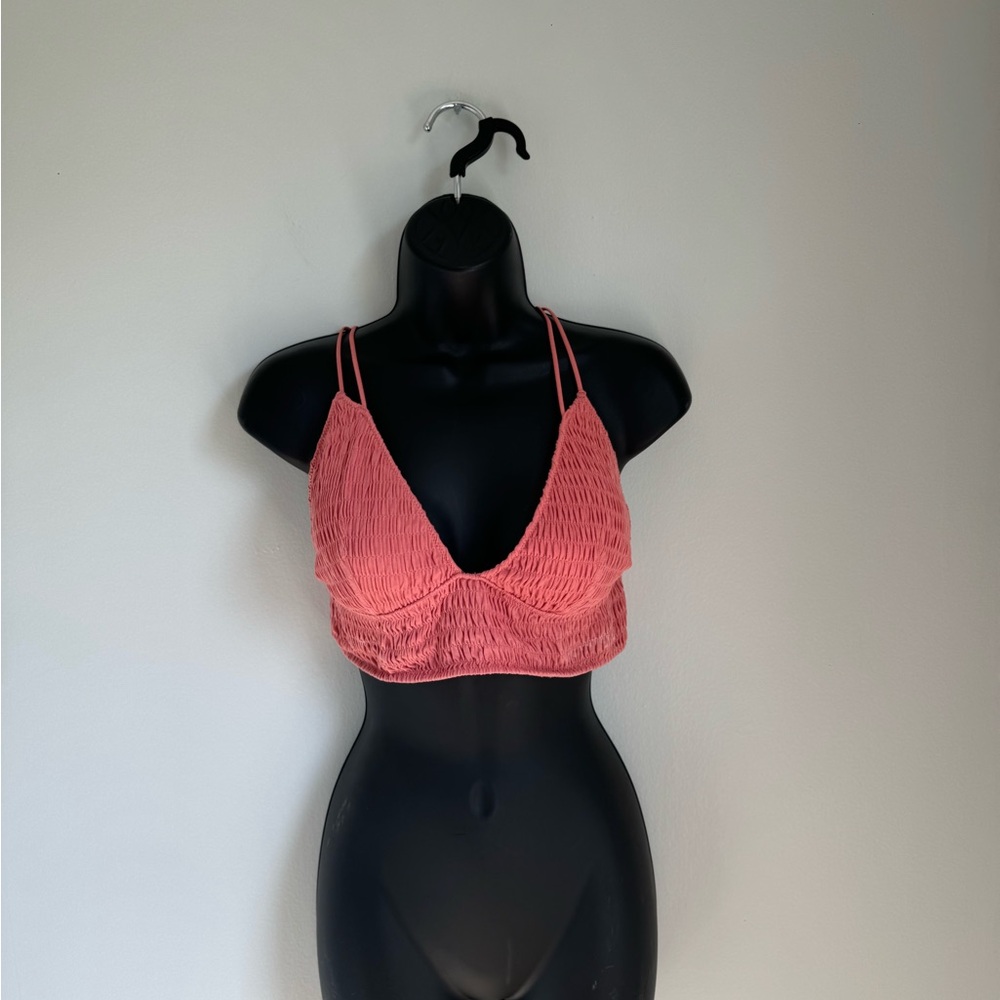 VS Pink Racer Back Crop Top Size L
